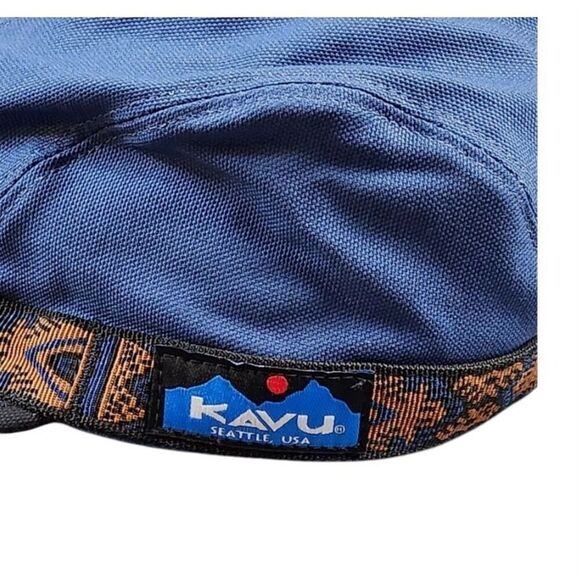 KAVU Men’s Steel Blue Strapcap - Cotton Low Profile Baseball Cap with Adjustable - Picture 4 of 4